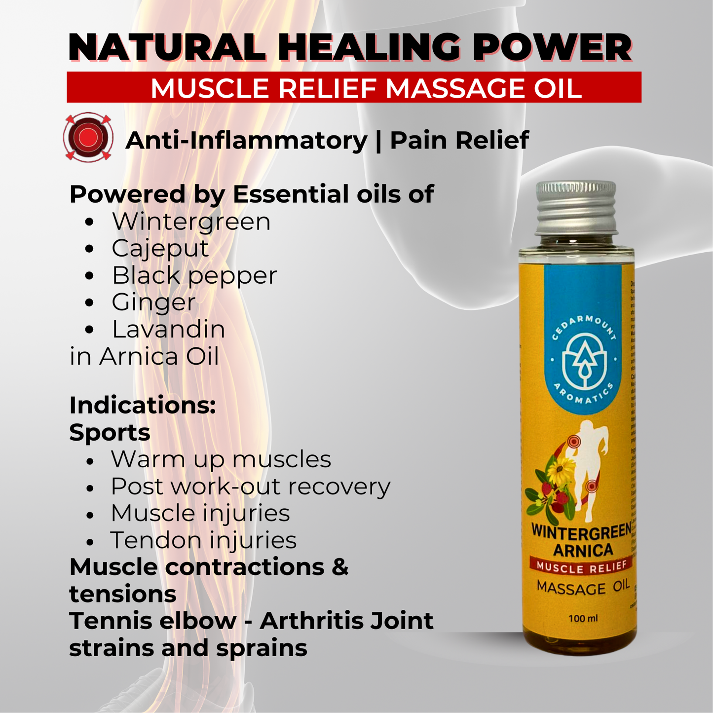 Wintergreen Arnica Muscle Relief Oil